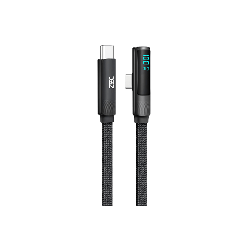 สายชาร์จเร็วเกมมิ่ง ZTEC รุ่น ZC531 USB-C to USB-C 100W ยาว 1.2 เมตร สีดำ  (รองรับชาร์จเร็ว PD / QC)
